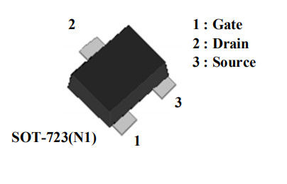 AP2N1K2EN1 IC चिप्स SOT-723 0.15W 800mA MOSFET ट्रांजिस्टर